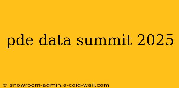 pde data summit 2025