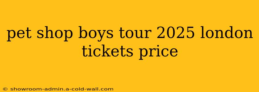 pet shop boys tour 2025 london tickets price