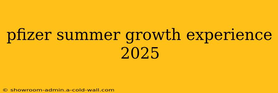 pfizer summer growth experience 2025