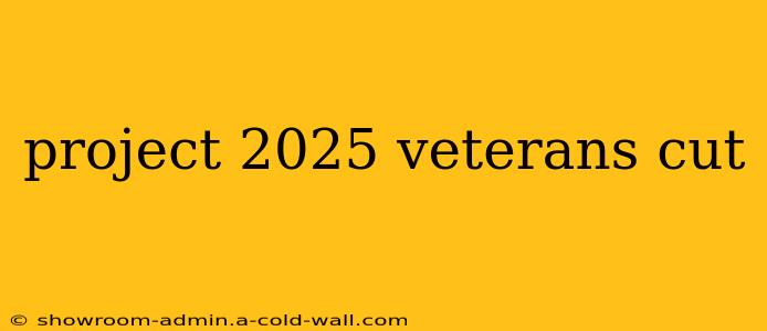 project 2025 veterans cut