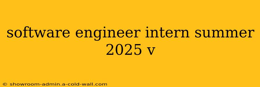 software engineer intern summer 2025 v