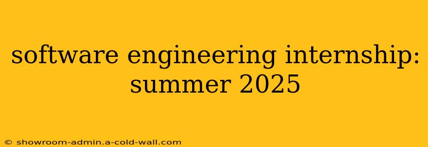 software engineering internship: summer 2025