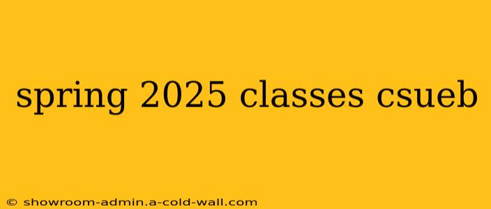 spring 2025 classes csueb