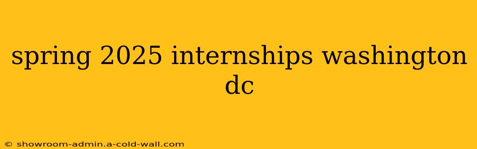 spring 2025 internships washington dc