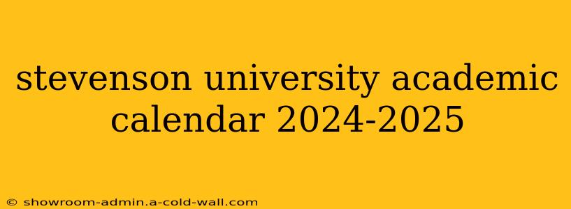 stevenson university academic calendar 2024-2025