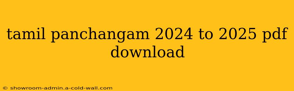 tamil panchangam 2024 to 2025 pdf download