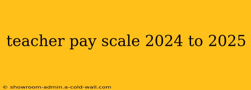 teacher pay scale 2024 to 2025