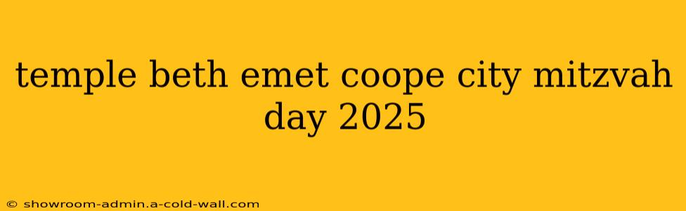 temple beth emet coope city mitzvah day 2025