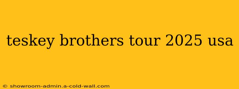 teskey brothers tour 2025 usa