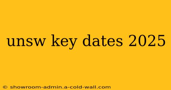 unsw key dates 2025