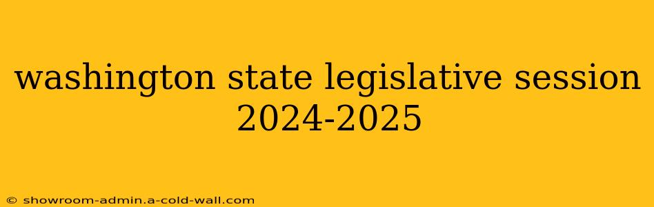 washington state legislative session 2024-2025