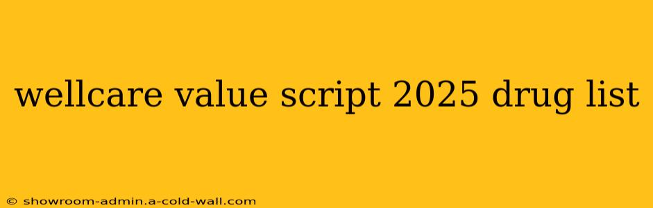 wellcare value script 2025 drug list