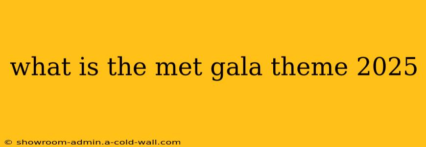 what is the met gala theme 2025