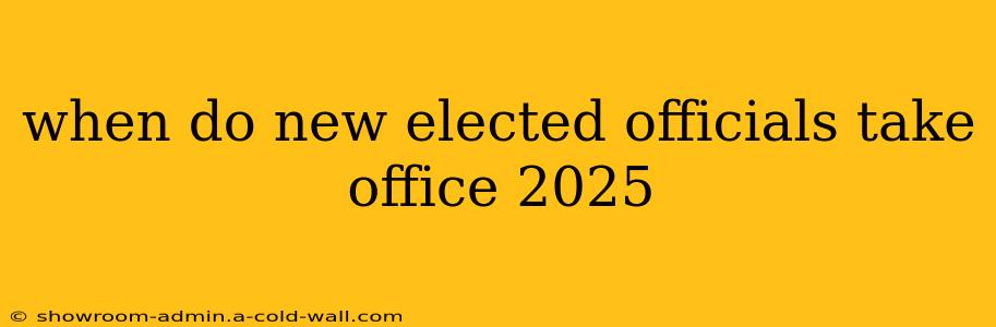 when do new elected officials take office 2025