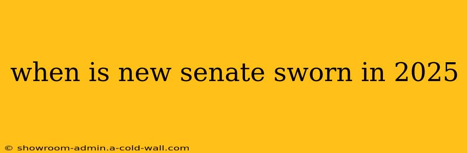 when is new senate sworn in 2025