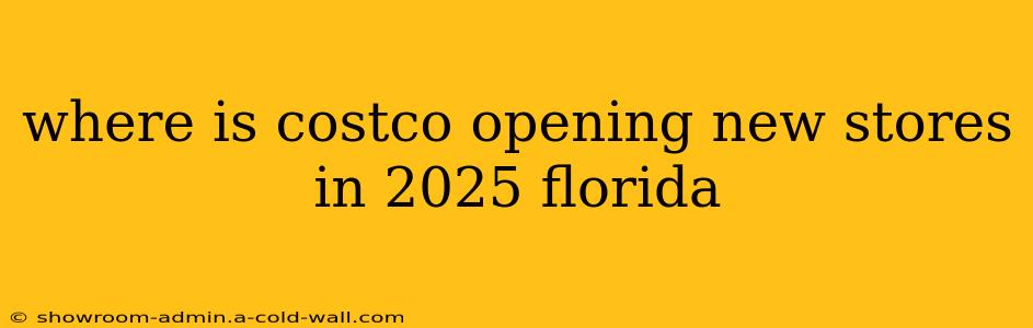 where is costco opening new stores in 2025 florida