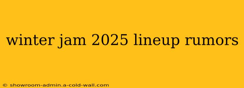 winter jam 2025 lineup rumors